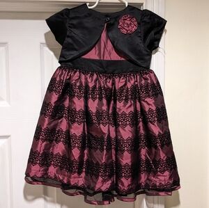 Penelope Mack purple and black dress